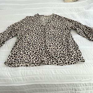 Leopard print classic top